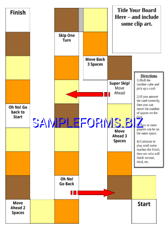 Game Board Template 1 doc pdf free